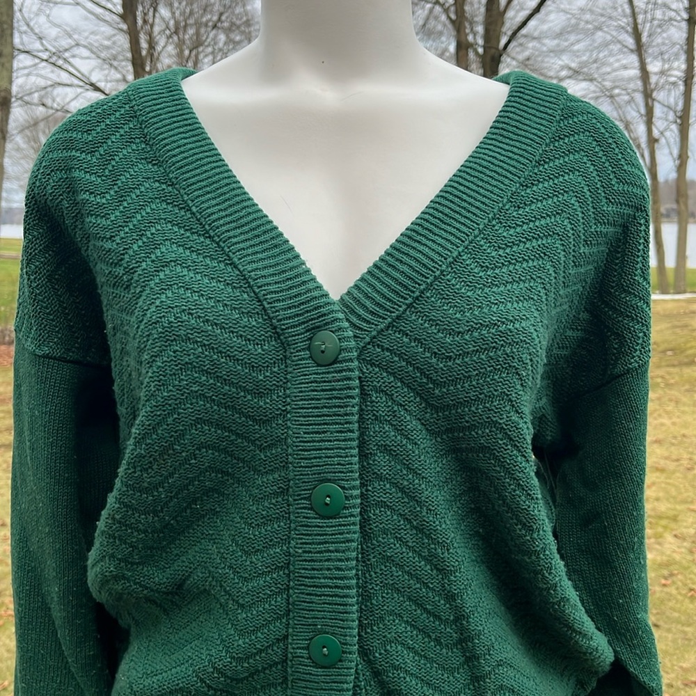 Huntington Ridge vintage V-neck cardigan sweater L